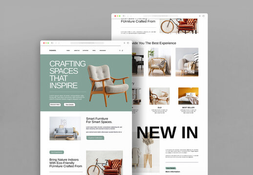Modern Interior Design Landing Page Template