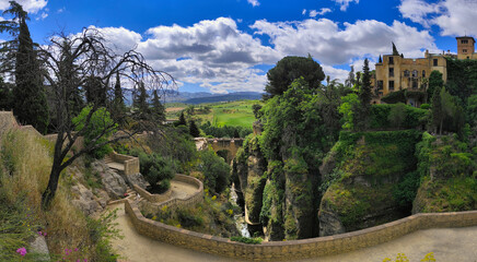 Obraz premium panorama of the ancient city of ronda spain