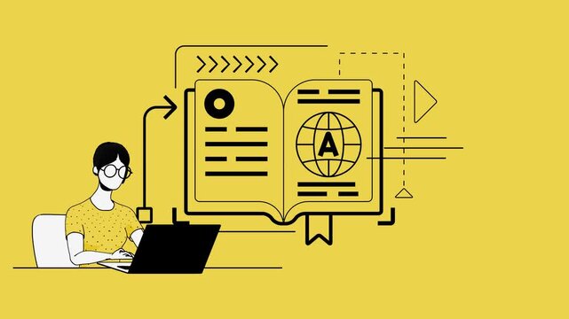 Editing and Translation Workflow Motion Graphics Scene