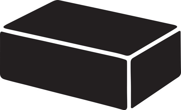 rectangular prism silhouette on white background