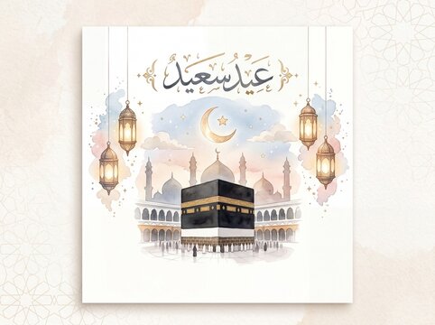 Eid Saeed means Happy eid and Translation from arabic عيد سعيد