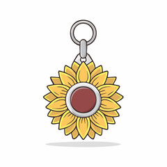Fototapeta premium Sunflower Keychain Charm