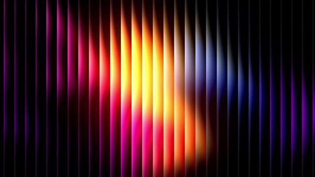 Dynamic Pulsating Glowing Vertical Bars Abstract Video Background Loop.Video Effect