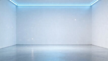 Fototapeta premium Empty room with blue lighting
