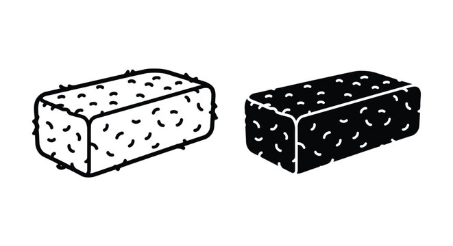 Two rectangular sponge icons