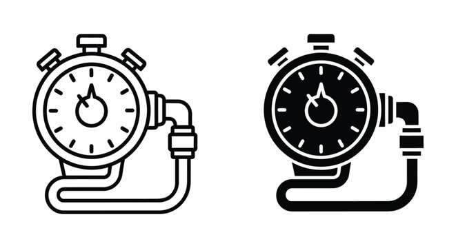 Pressure gauge icon set