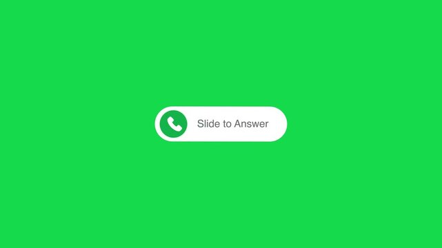 Accept call or decline call icon animation on transparent background. Incoming call icon template animation, incoming call icon accept or decline option animation
