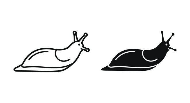 Minimalist slug icon set