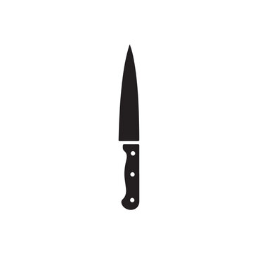 chef kitchen knife on white background