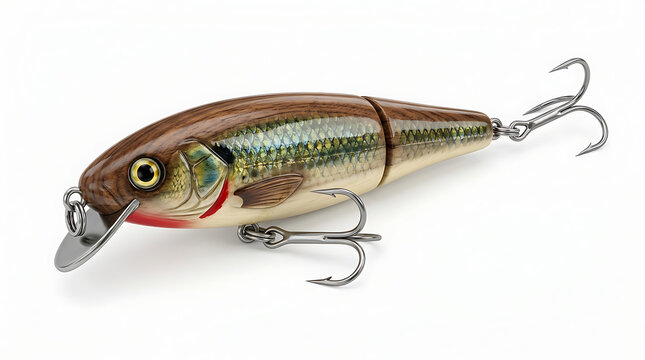 Realistic fishing lure designed to mimic a small fish shape transparent background