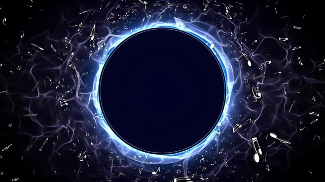 Falling Musical Notes Animation Background, Loop
