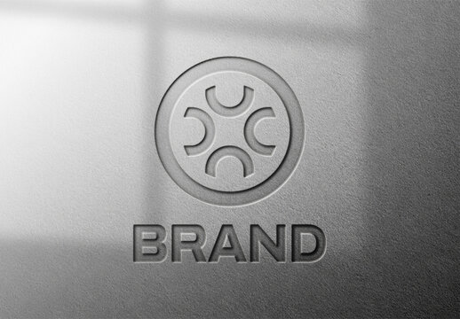 Debossed Branding Logo Mockup