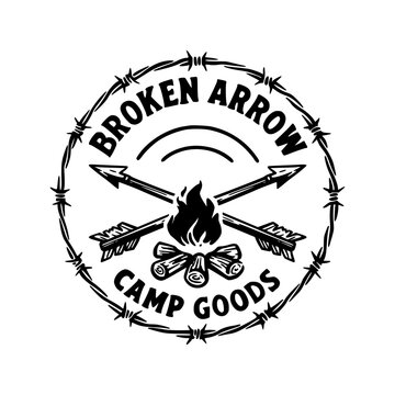 Broken Arrow Camp Goods Outdoor Vintage Badge