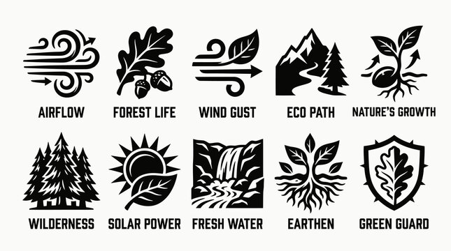 Forest Life and Natural Growth Illustration Set