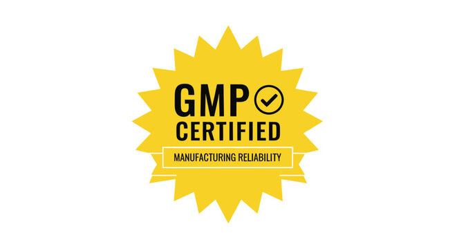 GMP Certified Stamp - Manufacturing Reliability Seal of Approval