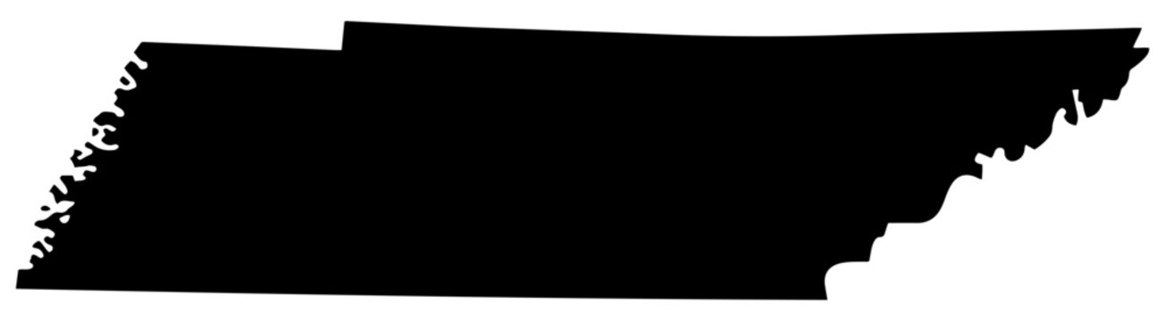 tennessee state map silhouette