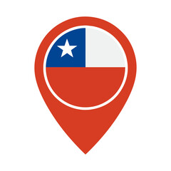 Obraz premium chile flag location pin icon