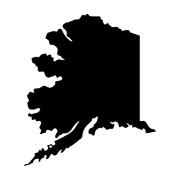 alaska state map silhouette icon