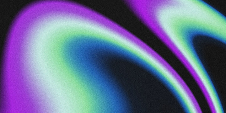 Vibrant abstract gradient background with grainy texture, featuring fluid purple, green, and blue color waves against a black backdrop. 