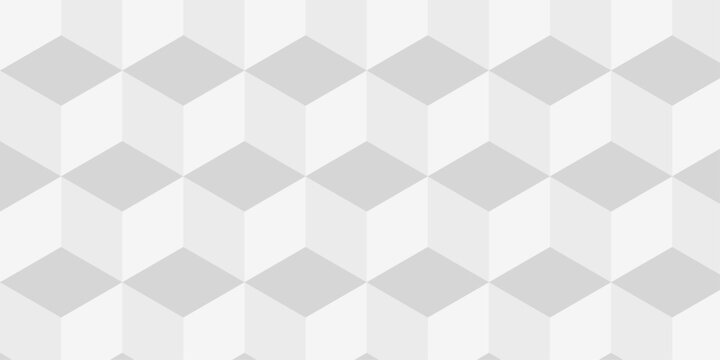 Abstract white cube grid polygon decoration block hexagon geometric texture background. block construction surface cubic wall square creative business texture backgroud.