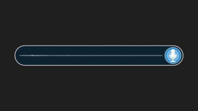 Animated Audio Waveform Voice Recording Microphone UI Alpha Channel