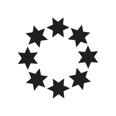 Obraz premium Stars in circle icon vector illustration graphic design on white background