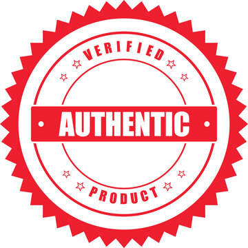 Verified authentic product seal uses a red rubber stamp