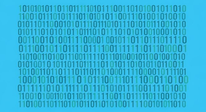 Abstract Digital Binary Code Background with Zero and One Digits for Computing and Data Technology