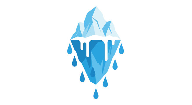 Graphic illustration of melting ice.
