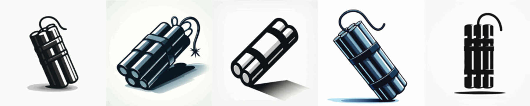 Vector silhouette of dynamite
