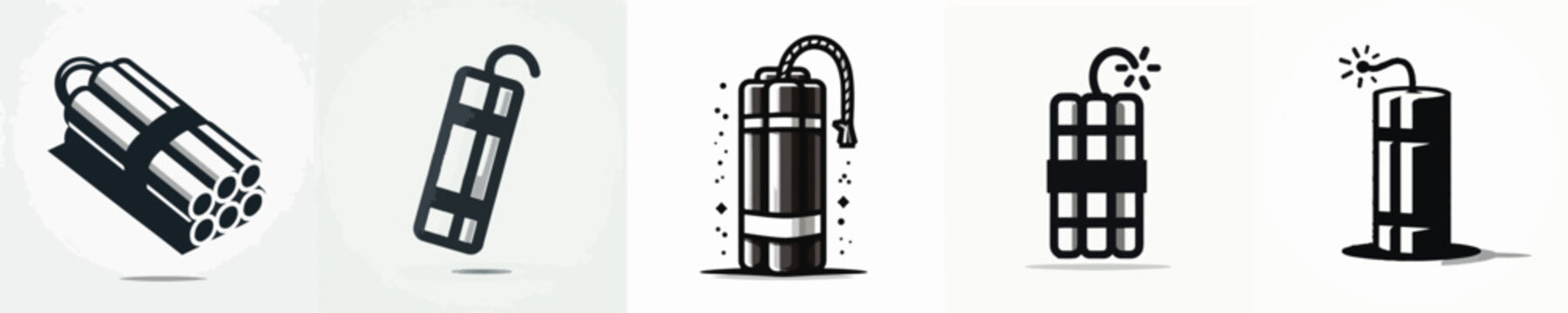 Vector silhouette of dynamite