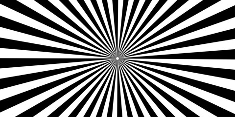 Radial burst pattern with black and white stripes creating a dizzying visual effect. © Queality Full
