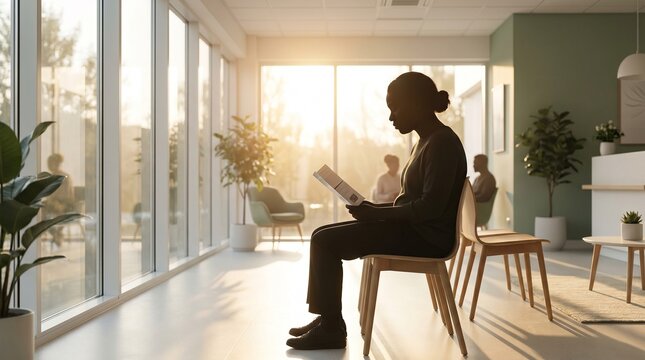Clinic Waiting Room Pamphlet Calm Hopeful