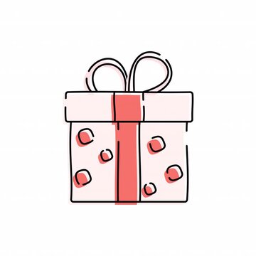 Gift Box Flat design style icon animation with minimal, smooth transitions, and simple. No background. Alpha Channel