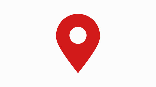 A red map pin icon symbol.