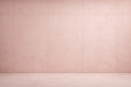 Minimalist concrete panel background in a serene rose shade with copy space