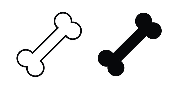 Bones icon for apps and websites. Vector symbols