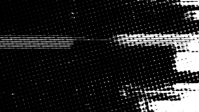 Abstract Grunge Overlay with Flicker and Halftone Flat Texture Effect for Video Editing