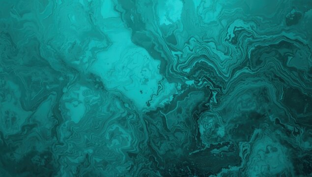 Aqua color abstract background with swirling chrysocolla and malachite surface