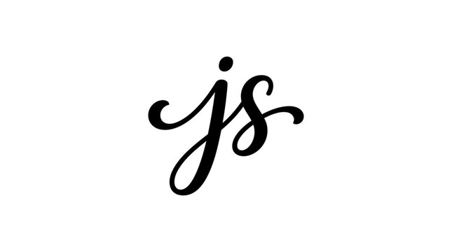 a black cursive letter js.