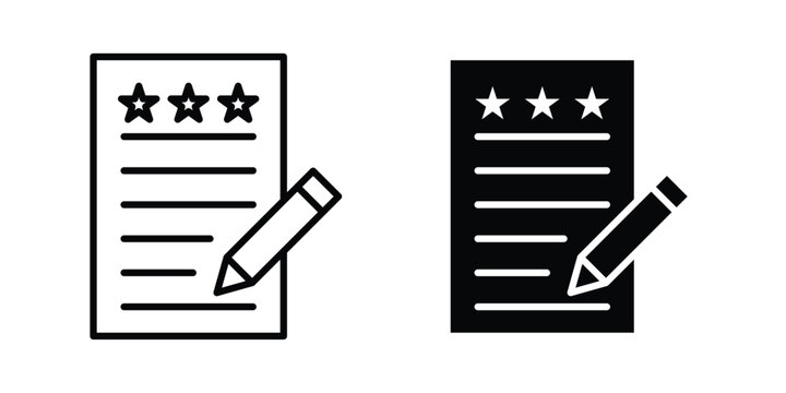 Feedback form icon for apps and websites. Vector symbols