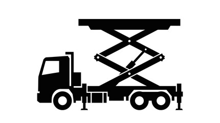 Scissor Lift Truck Vector Icon © widodo