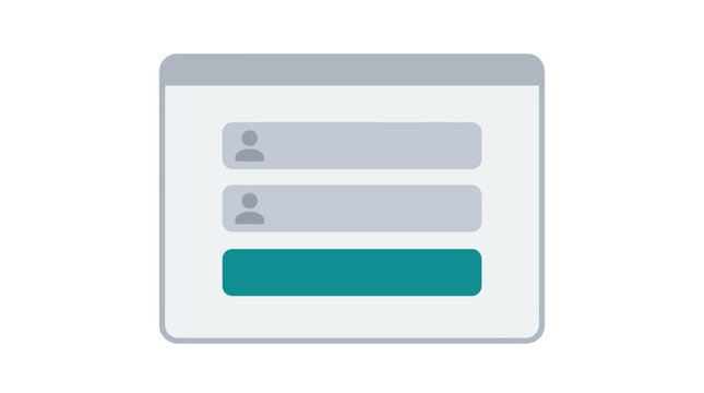 Login Form Interface Vector Template
