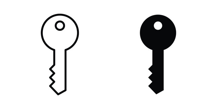 key icon for apps and websites. Vector symbols