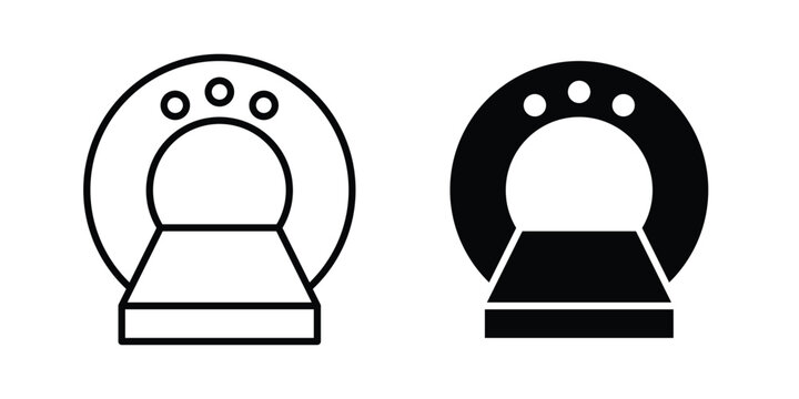 MRI icon for apps and websites. Vector symbols