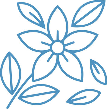 Ceibo flower outline vector icon &ndash; Argentine national flower symbol isolated