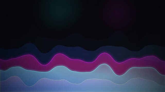 Cyberpunk Neon Waves Looping Background - 4K Animated Fluid Gradient Synthwave Motion Graphics