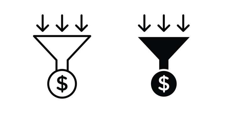 sales conversion icon for apps and websites. Vector symbols