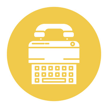 Telephone Typewriter Icon