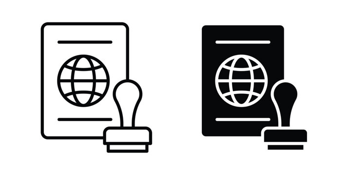 Visa icon for apps and websites. Vector symbols